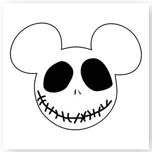 Halloween, Skull, Mouse, Head, Icon, Ears, Digital, Download, TShirt, Cut File, SVG, Iron on, Transfer