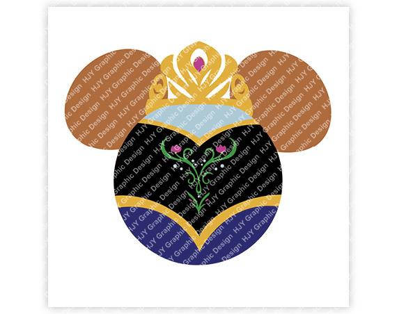 Disney, Frozen, Anna, Princess, Mickey, Minnie, Mouse, Ears, Digital,…