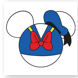 Donald, Ente, Mickey, Maus, Kopf, Icon, Ohren, Digital, Download, TShirt, Cut File, SVG, Bügelbild, Transfer