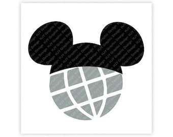 Disney, Epcot, Icon Minnie Mouse Head, Icon Mickey Mouse Head, Mouse Ears, Digital, Download, TShirt, Cut File, SVG, Iron on, Transfer