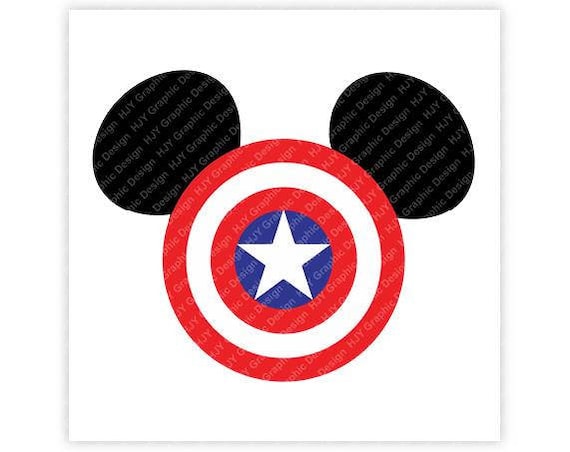 CAPT Marvel Minnie Ears! Iron-On OR Magnet