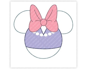 Daisy Duck, Minnie, Mouse, Head, Ears, Digital, Download, TShirt, Cut File, SVG, Iron on, Transfer
