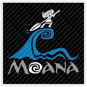 Moana, Fala, Logo, Tatuaż, Ilustracja, Projekt Koszulki, Plik Cięcia, SVG, PDF, EPS, PNG, DXF
