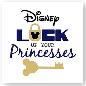 Lock Up Your Princess, Key, Icon, Mickey, Mouse, Head, Digital, Download, TShirt, Cut File, SVG, Iron on, Transfer