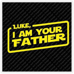 Star Wars, Luke I Am Your Father, Digital, Download, Camiseta, Arquivo recortado, SVG, Ferro em, Transferência