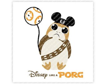 Star Wars, Porg, BB8, Chewbacca, Balloon, Hat, Mickey, Mouse, Ears, Digital, Download, TShirt, Cut File, SVG, Iron on, Transfer