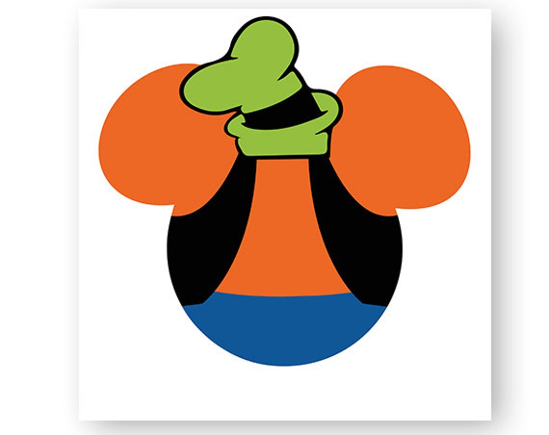 Goofy, Mickey, Mouse, Head, Icon, Ears, Digital, Download, Tshirt, Cut