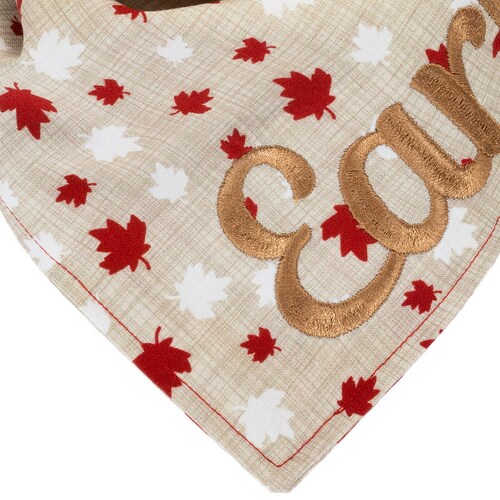 Canada Day Dog Bandana Canadian Puppy Scarf Embroidered Name Etsy Canada