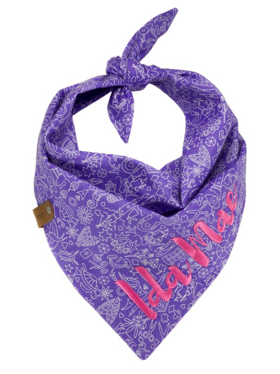 purple dog bandana