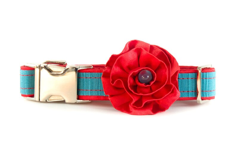Dog Collar with Flower Accessory Dog Collar Accessories 1 Etsy