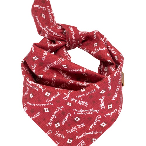 Canada Day Dog Bandana Canadian Puppy Scarf Embroidered Name Etsy Canada