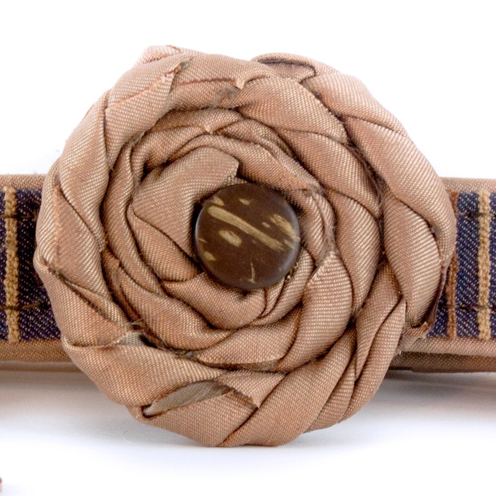 Dog Collar Flower, Flower for Dogs, Brown Flower, Collar Accessory