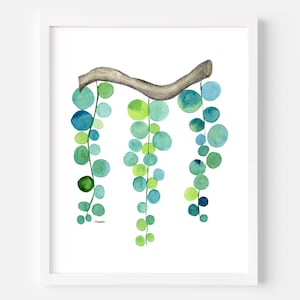 Beach Glass Watercolor Art Print: Coastal Decor, Unframed 8x10