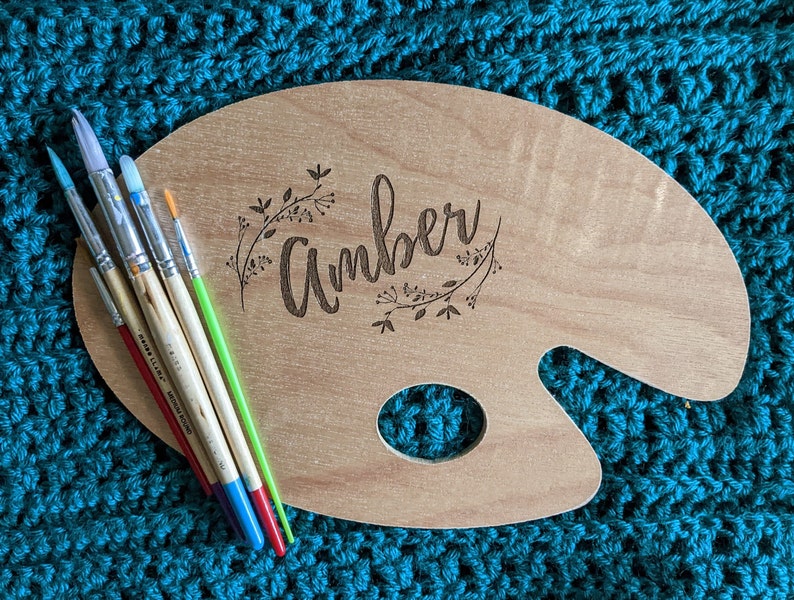 Personalized Artist Palette Engraved Wooden Art Palette Artist Gift