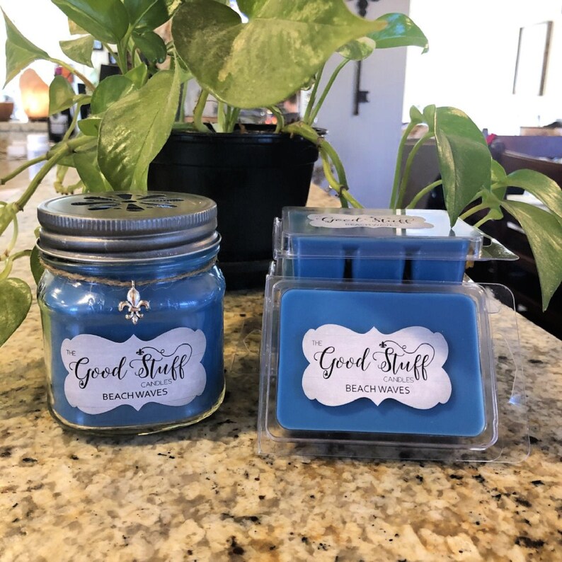 beach scent beach gift beach waves mason jar candle beach scent Beach Waves Soy Candle beach lovers gift beach waves soy candle