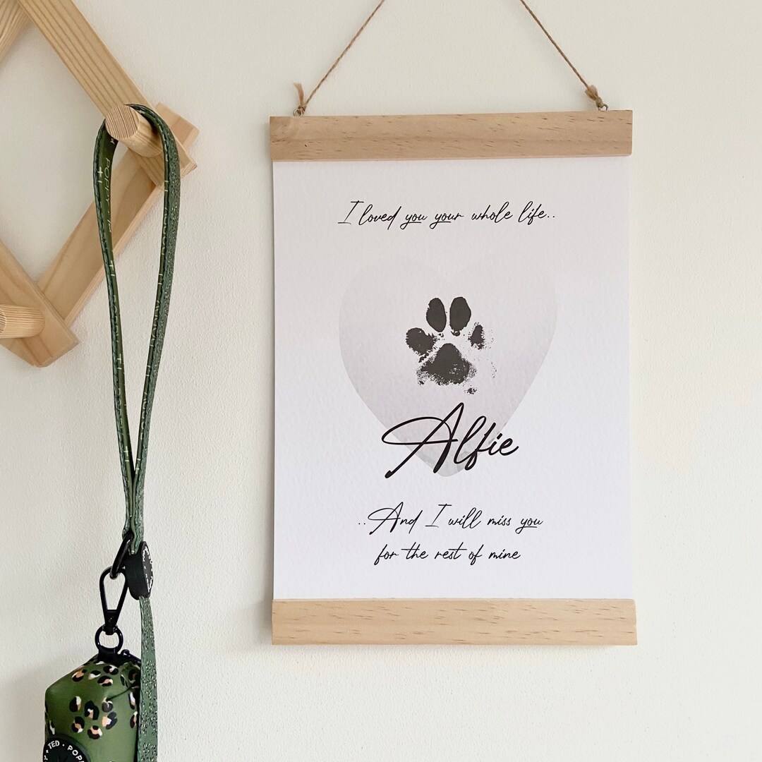 Personalised Memorial Dog Paw Print Kit, Puppy, Gift, Keepsake Etsy UK