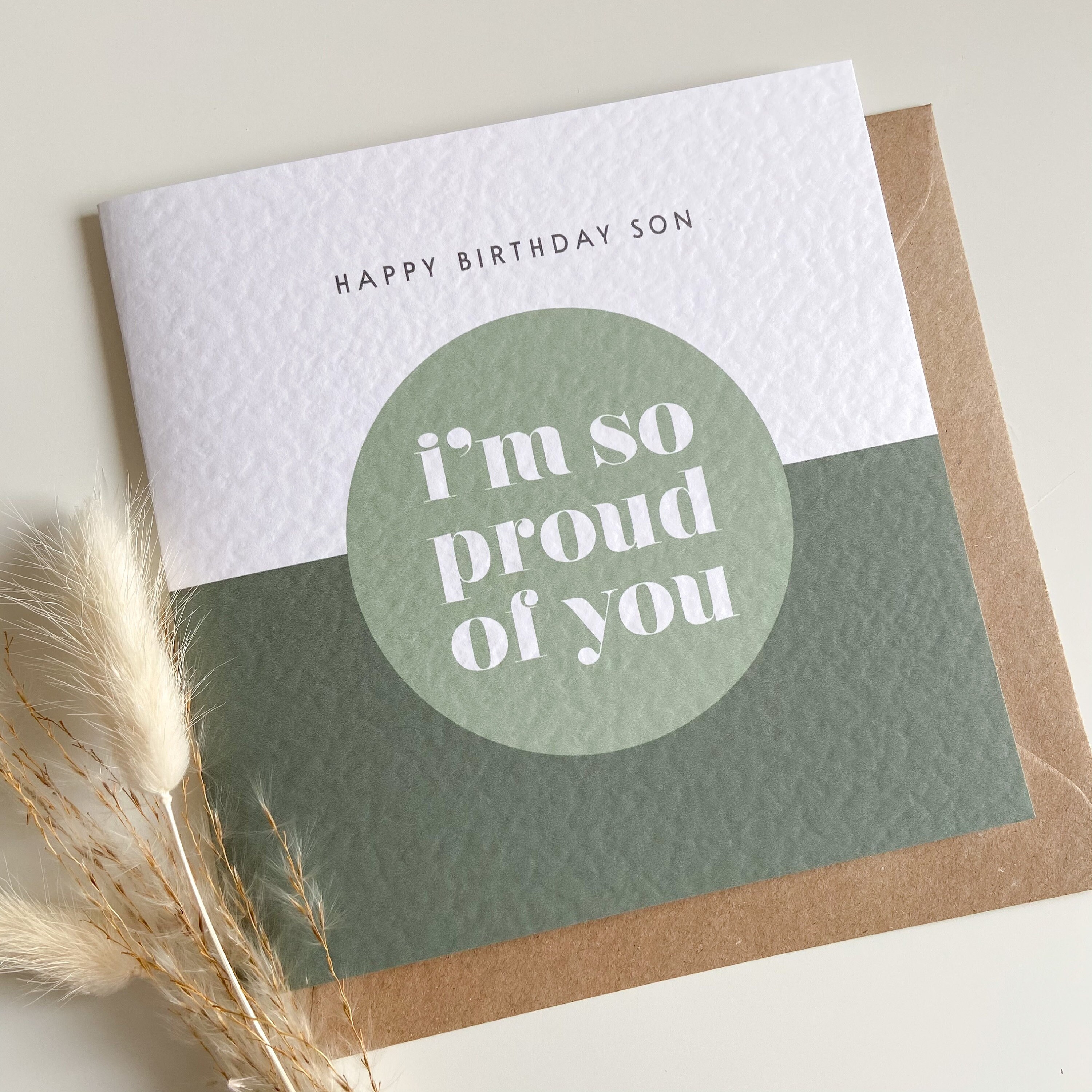 Happy Birthday Son Im So Proud Of You Birthday Card Etsy Uk