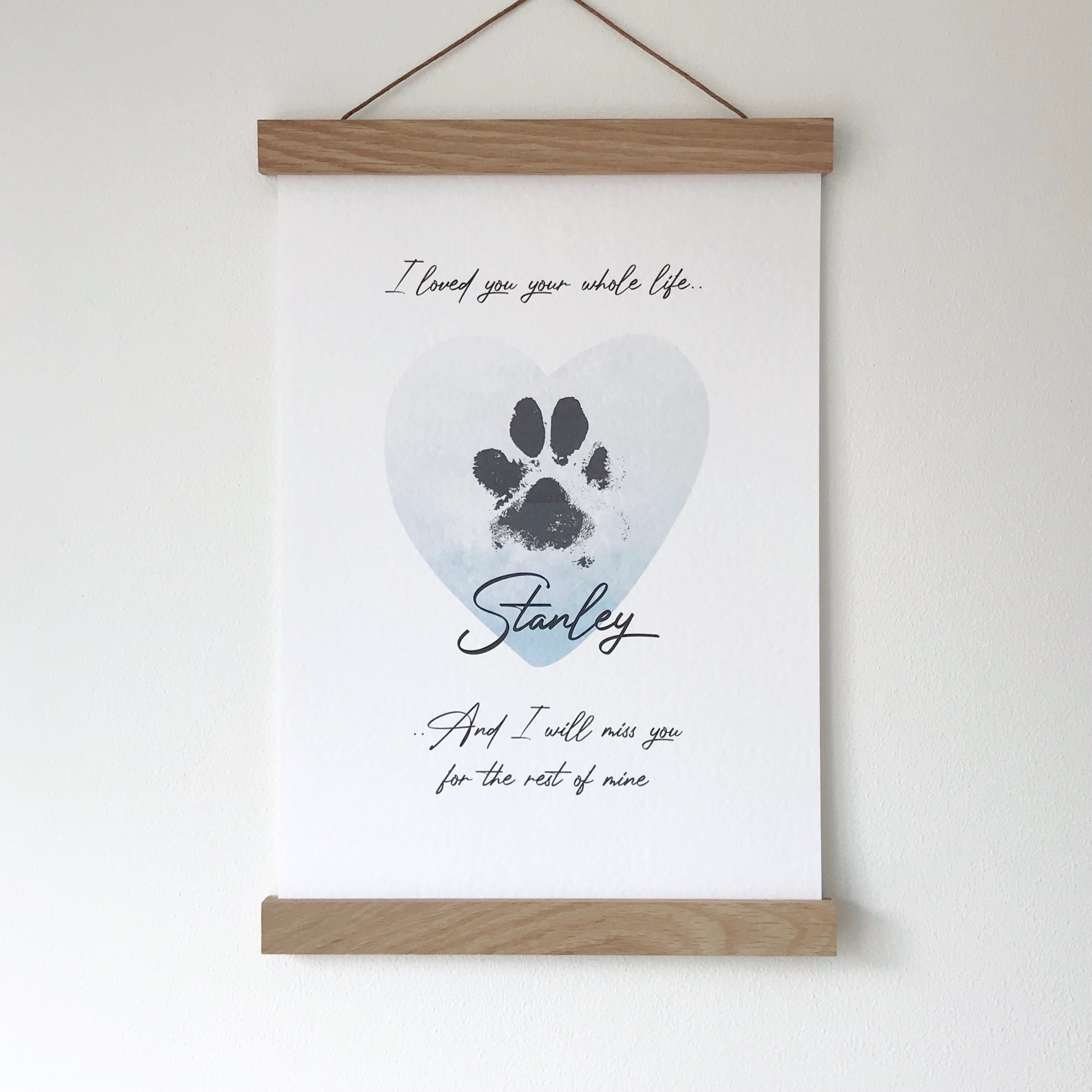 Personalised Memorial Dog Paw Print Kit Puppy Gift Keepsake Etsy UK