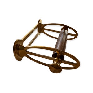 Toiletrolhouder, toiletrolhouder art deco stijl in gepolijste messing afwerking