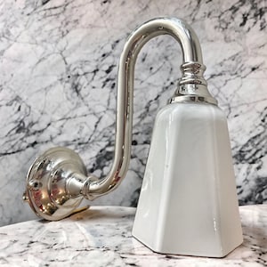Wandlamp Twinkle, wandkandelaar, wandlamp met melkglazen kap, badkamerlamp