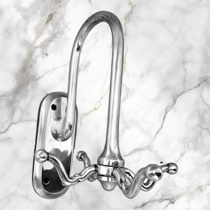 Roterande krok borstad nickel, retro badrumsgarderobskrok