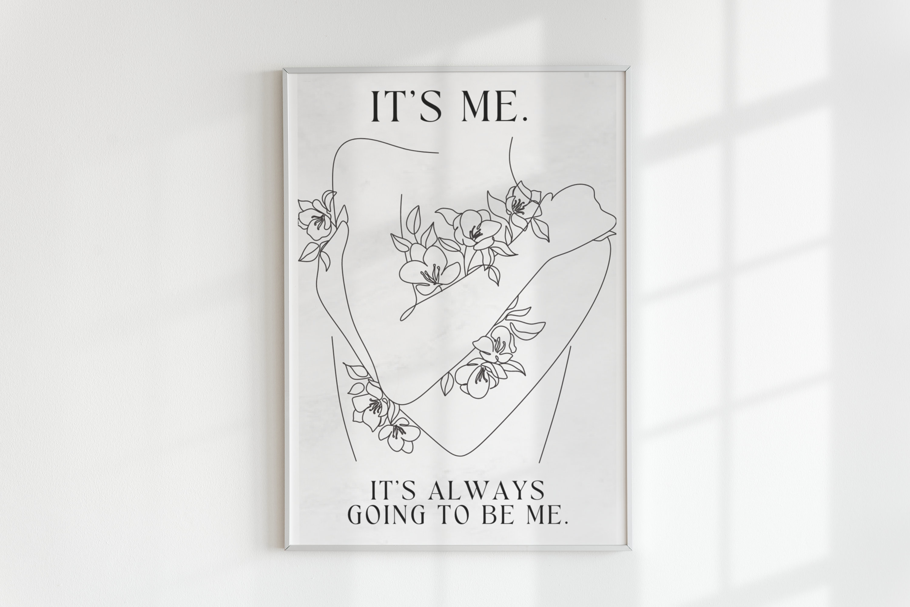 Self R Love Line Self Love Line Art Print – Feminine Empowerment, Floral Wall Art ...