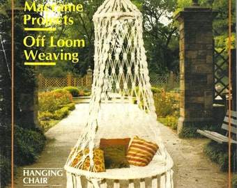 Fit To Be Tied - Advanced Macrame Projects - Off Loom Weaving - Hanging Chair - Vintage macrame book - Digital download in PDF Format