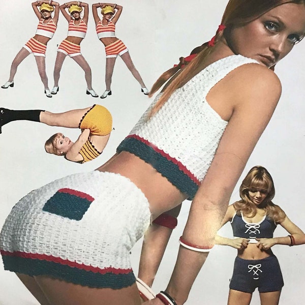 Crochet & Knit Hot Pants Booty Shorts Vintage Patterns - Digital download in PDF format