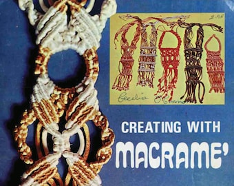 Creating with Macrame - Vintage macrame book - Digital download in PDF Format