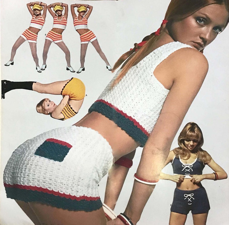 Crochet & Knit Hot Pants Booty Shorts Vintage Patterns Digital Download