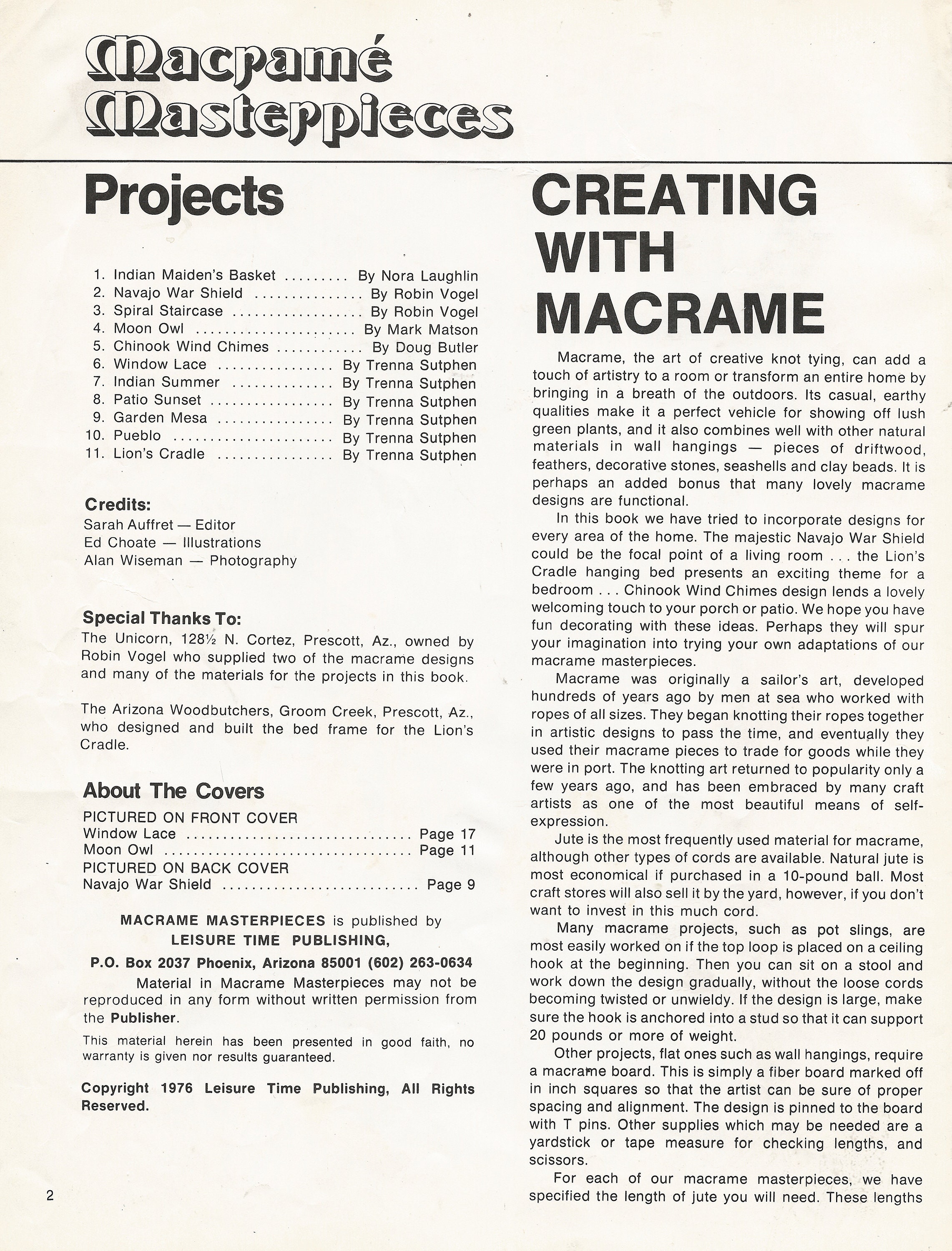 Macrame Masterpieces - Vintage Macrame Magazine - Digital Download in ...