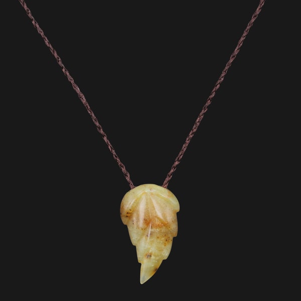 Hand Carved Fallen Leaf Pendant Necklace - Unique and Elegant Gift for Special Occasions, Daughters, Girlfriends, and Wives. Perfect Jewelry