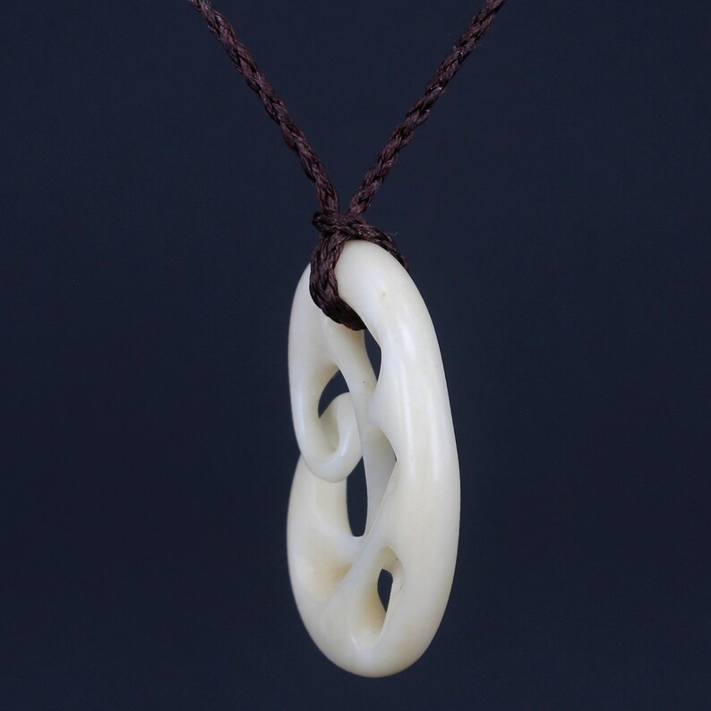 Infinity Necklace,forever love XKCHIEF Tribe Jewelry Personalized Moebius Gift Hand carved in bone Beach necklace Hand Made