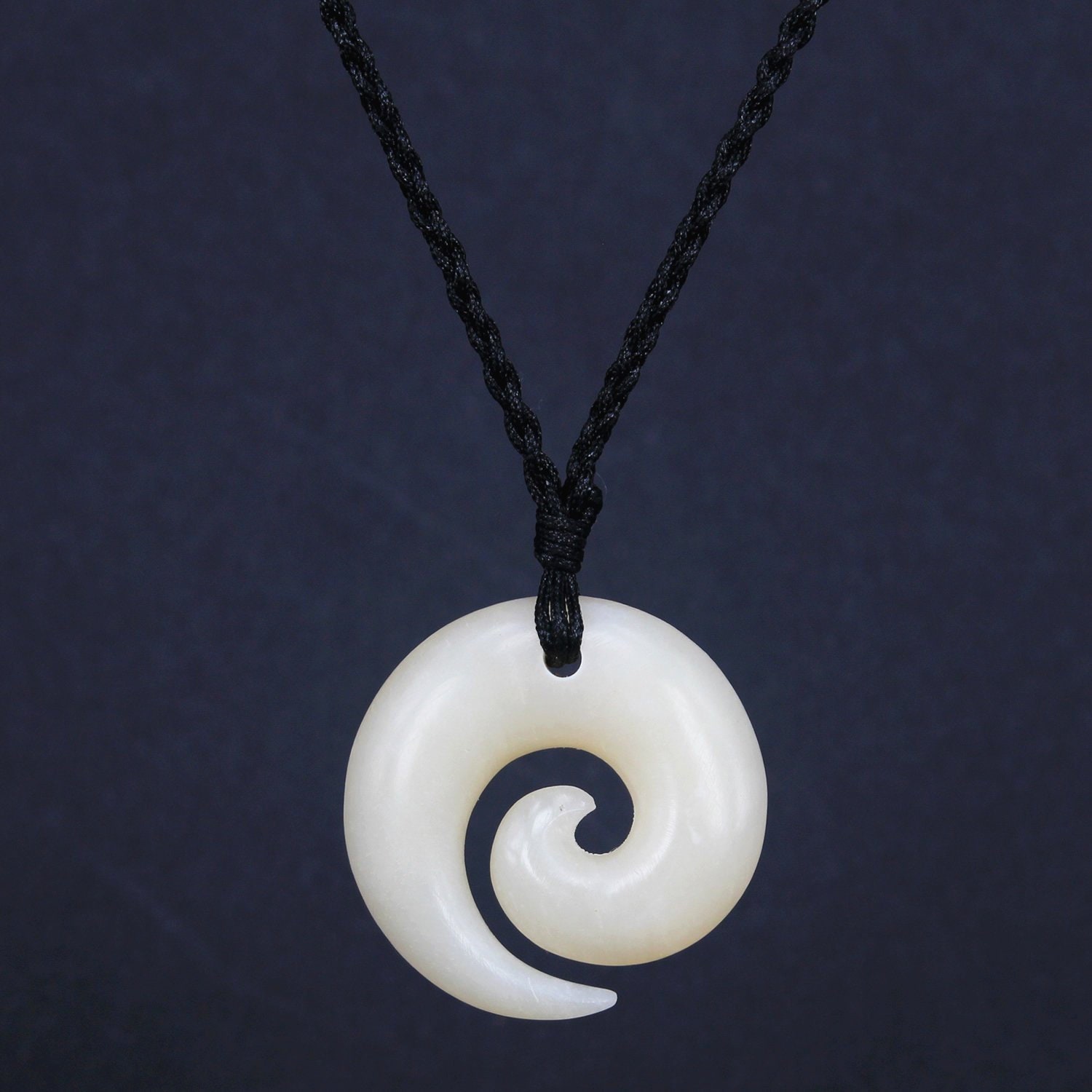 Free Shipping Koru Necklace New Zealand Maori bone carving Etsy