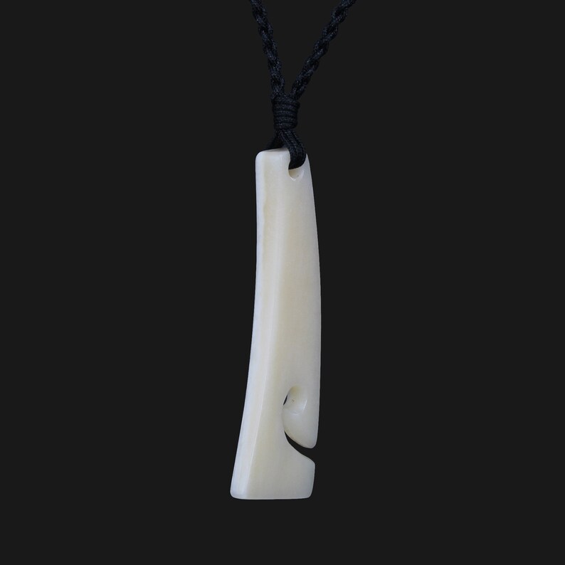 Maori toki Adze pendant Initial Necklace Jewelry Personalized Pendant best Gift for her/him New Zealand bone carving image 2