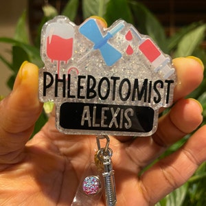 Phlebotomist - Badge Reel - Phlebotomy - Custom Name