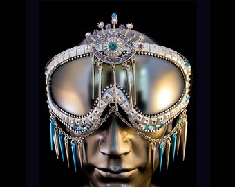 Playa Goggles, Third Eye Bling, Burner Goggles, Rhinestone Goggles, Dust Goggles