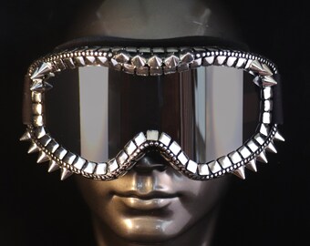 Ski Goggles- Silver Spike