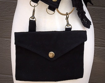 Holster Pouches Set, Treadle Works Designs, Utility Shoulder or Hip Belt, Custom Fabric Choice