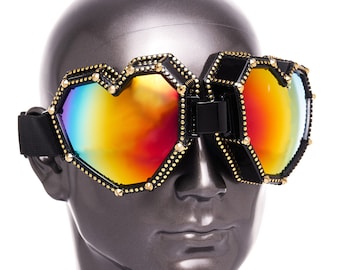 Playa Goggles, 3D Pixel Heart Goggles