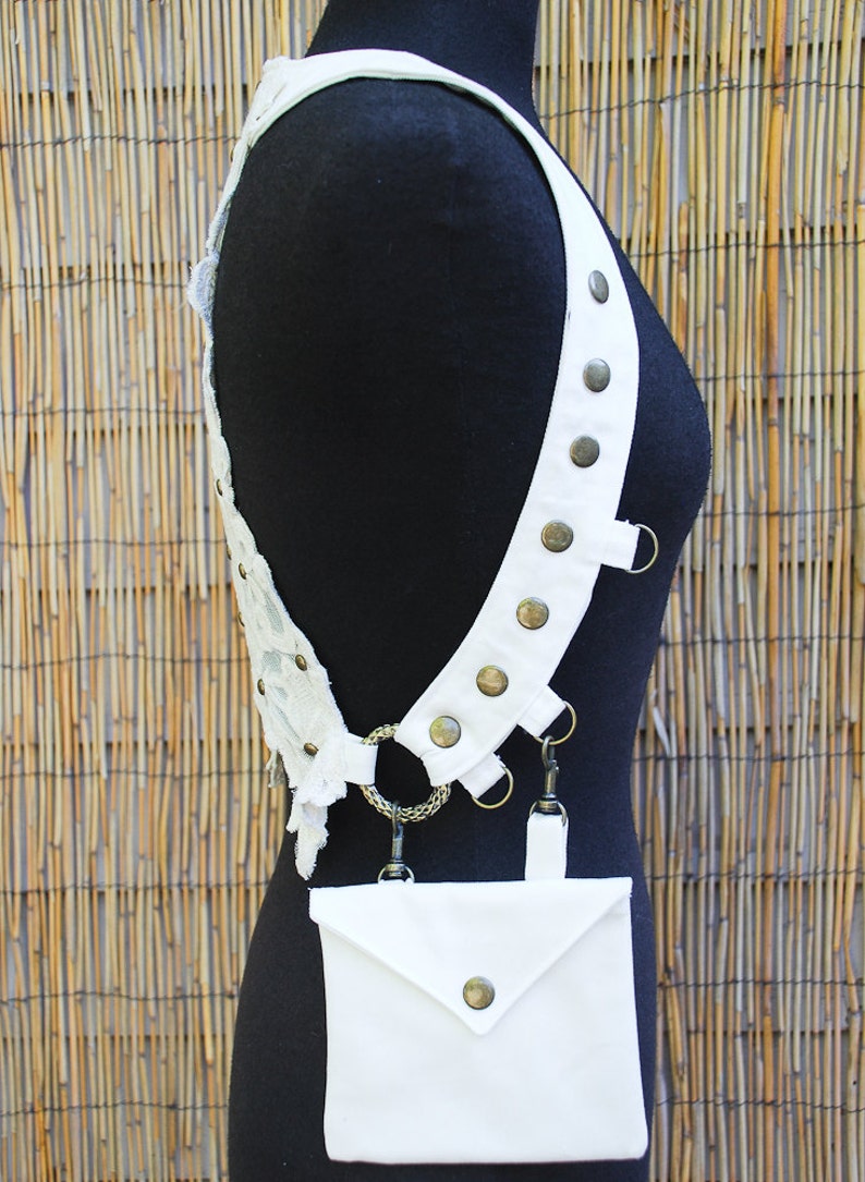 Women’s Ivory Lace & Twill Utility Shoulder Holster W/ Detachable