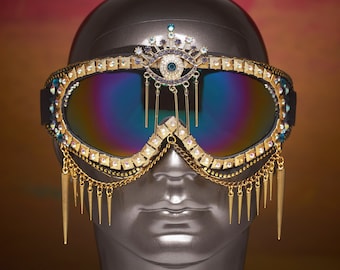 Gafas de playa, Third Eye Bling, gafas Burner, gafas con diamantes de imitación, gafas antipolvo