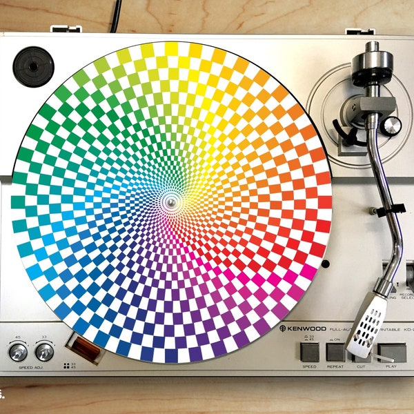 Echter Regenbogen 3D Effekt Slipmat Plattenspieler Filzmaterial 2mm Dicke DJ audiophile Matte Spin Plattenspieler Grammophon Soundsystem