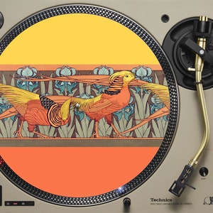 Sommer Paradies Vögel Slipmat Kunstwerk Plattenspieler Vinyl Schallplatte dj