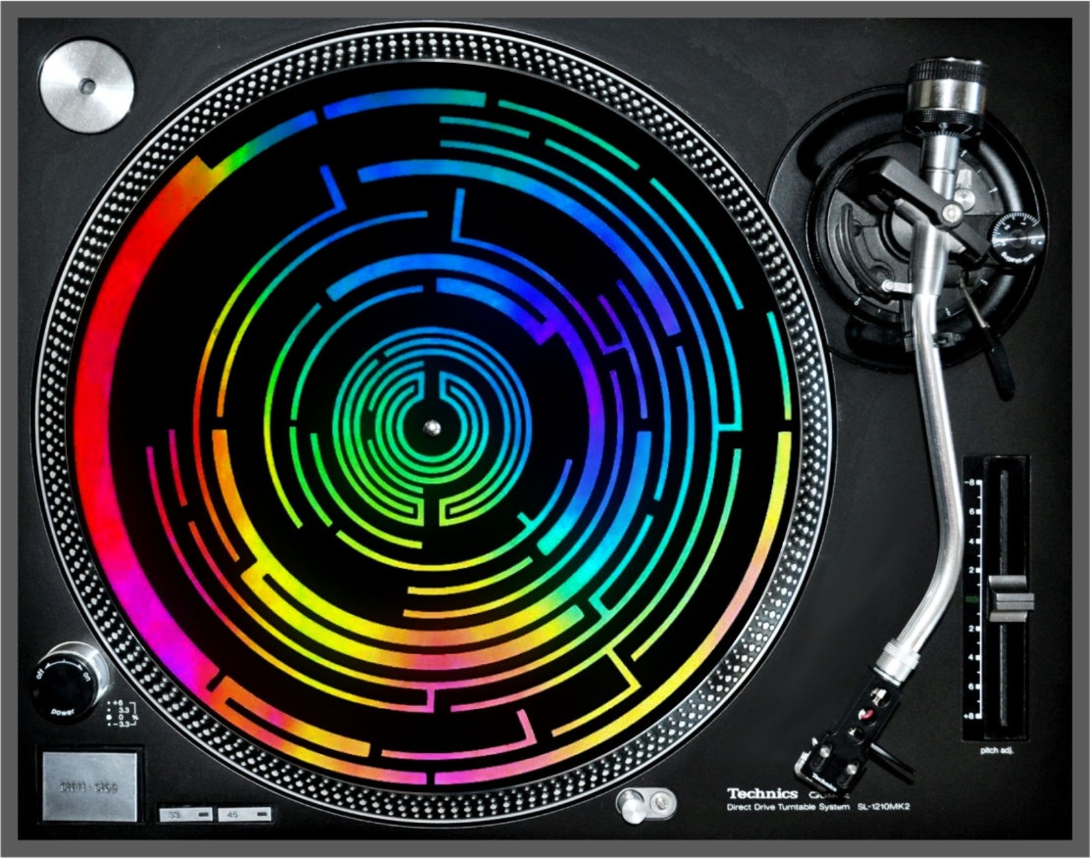 Slipmat rainbow 3D Effect Audiophiles Record Lovers Dj Turntable Slipmats Music Vinyl Vinyls