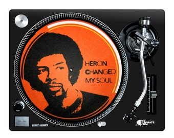 Turntable slipmat - Scott Heron dj turntable music gifts musicians art record vinyl slip mat gift slipmats creative gramophone player