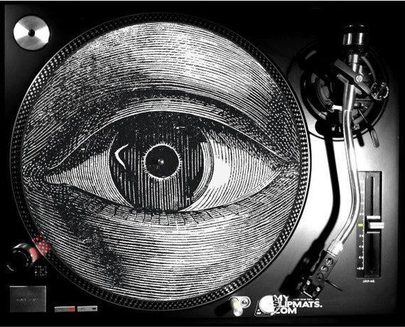 Black-eyed Mat Slipmat Art Turntable Vinyl Record Dj Accessory - Etsy