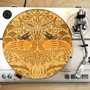 Embroidered phoenix slipmat for your vinyl record turntable