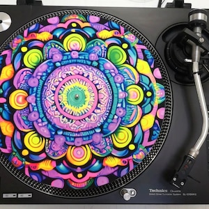 Mantox neon vivid UV glowing felt turntable slipmat dj slipmat for all record players