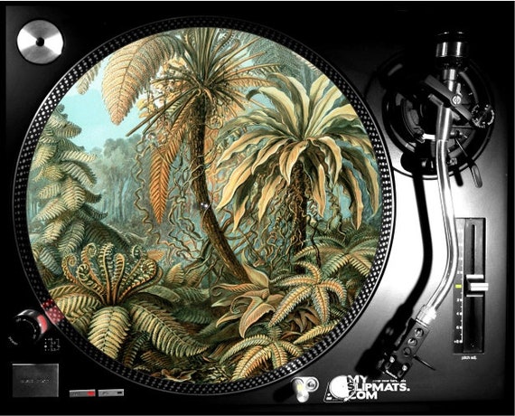 Vintage Jungle Slipmat Dj Turntable Music Gifts Musicians Art 